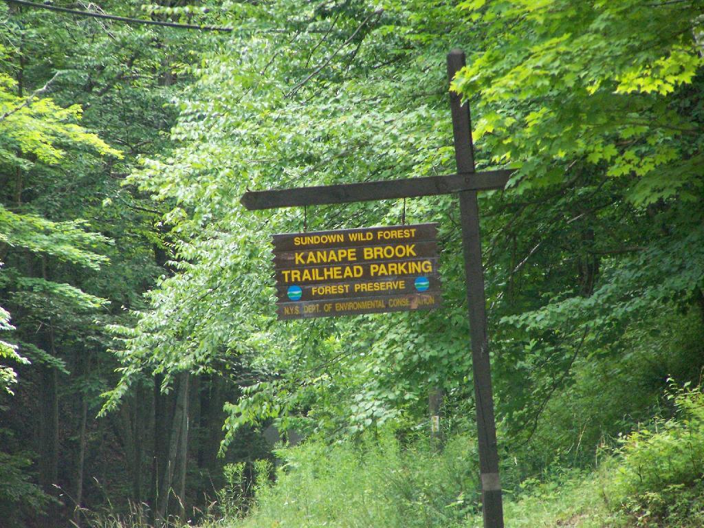 Trailhead Parking Lot Sign