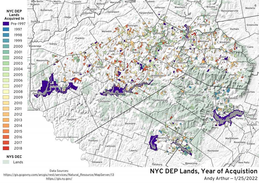 NYC DEP Lands - Year of Acquistion