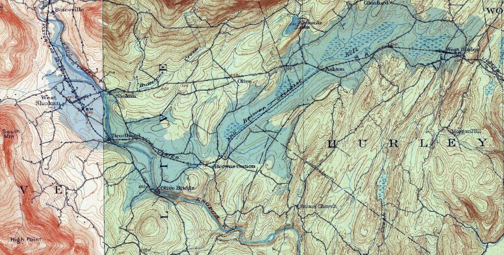 Ashokan Reservior 1903 Overlay