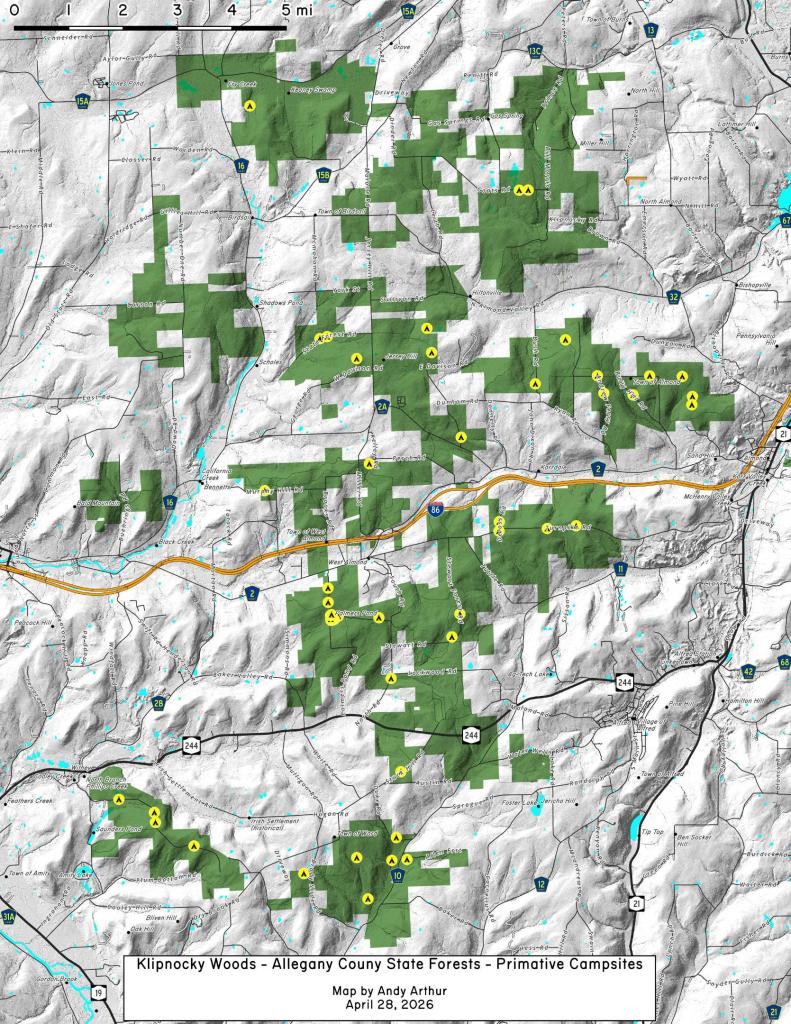 Klipnocky Woods - Allegany County State Forest - Primative Camping Opporunties