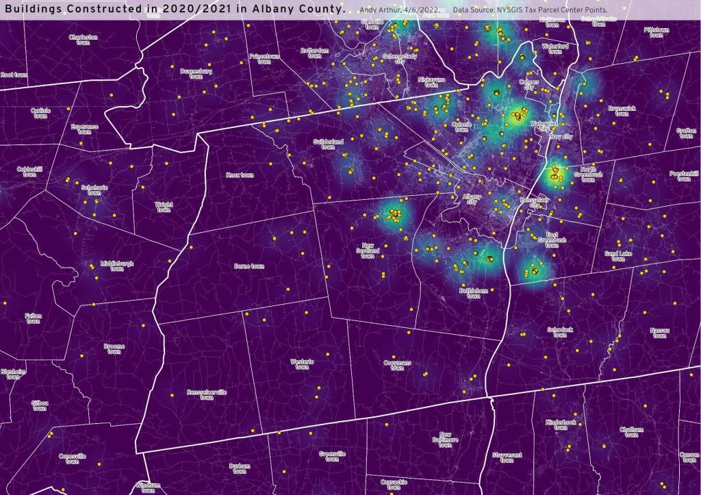 Buildings Constructed in Albany County, 2020-21