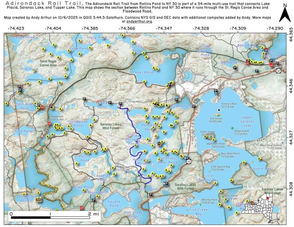 Adirondack Rail Trail - Rollins Pond to NY 30