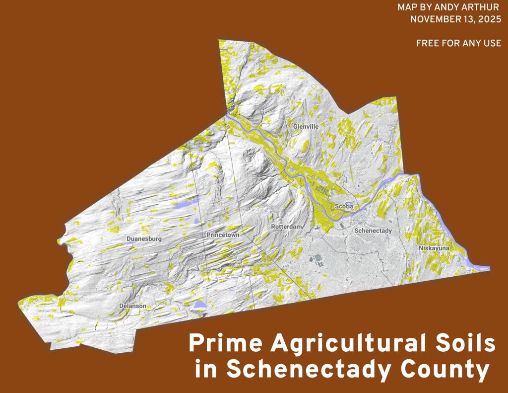 Prime Agricultural Soils in Schenectady County