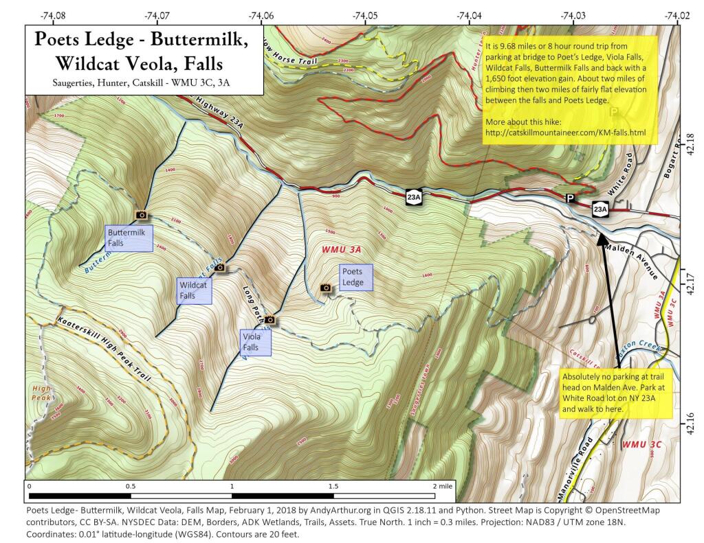  Poets Ledge and Buttermilk, Wildcat, Veola, Falls