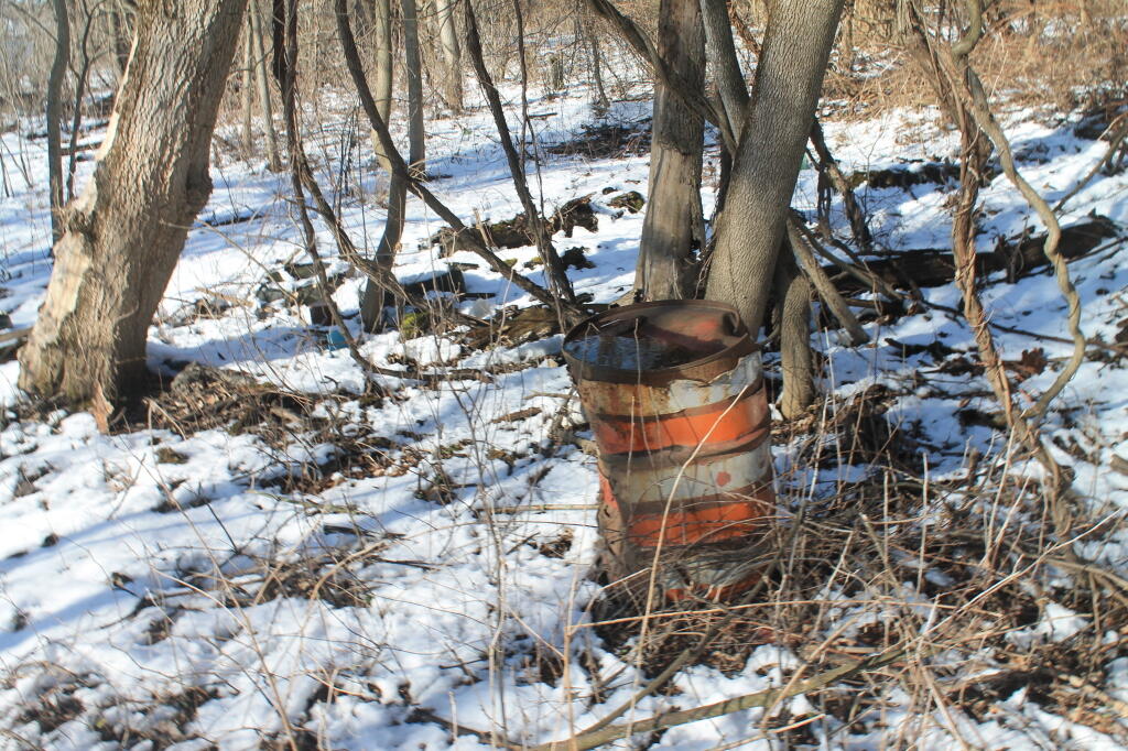 Photo: Old Thruway Construction Barrel