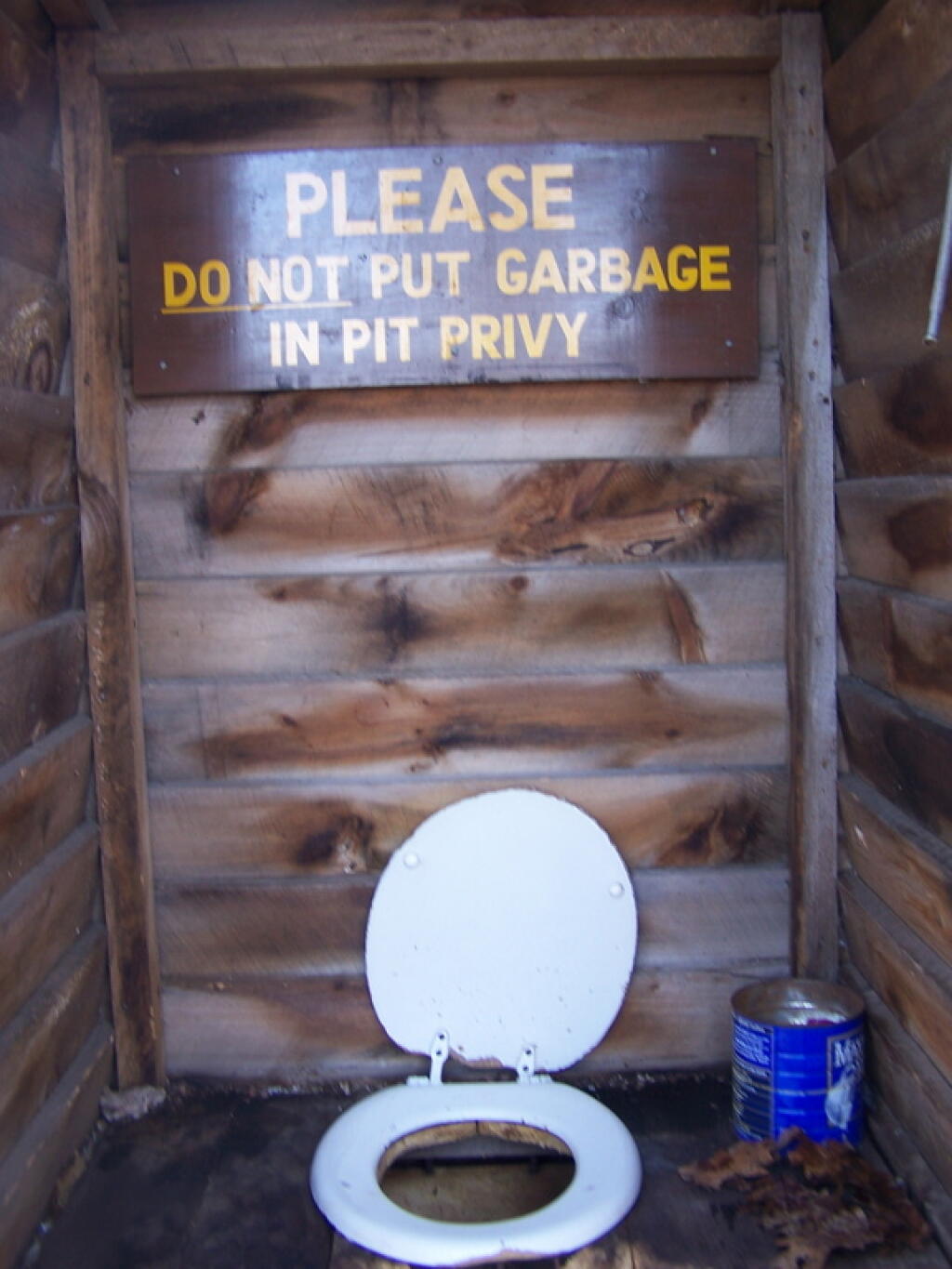 Photo: No Garbage in Privy