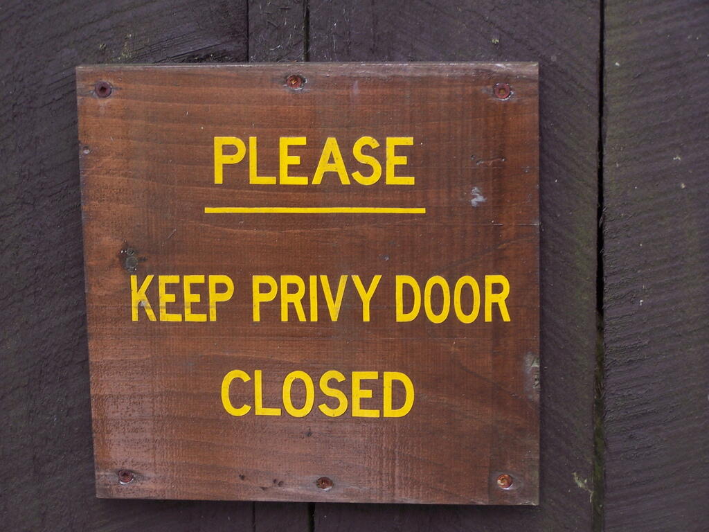 Photo: Keep Privy Door Closed