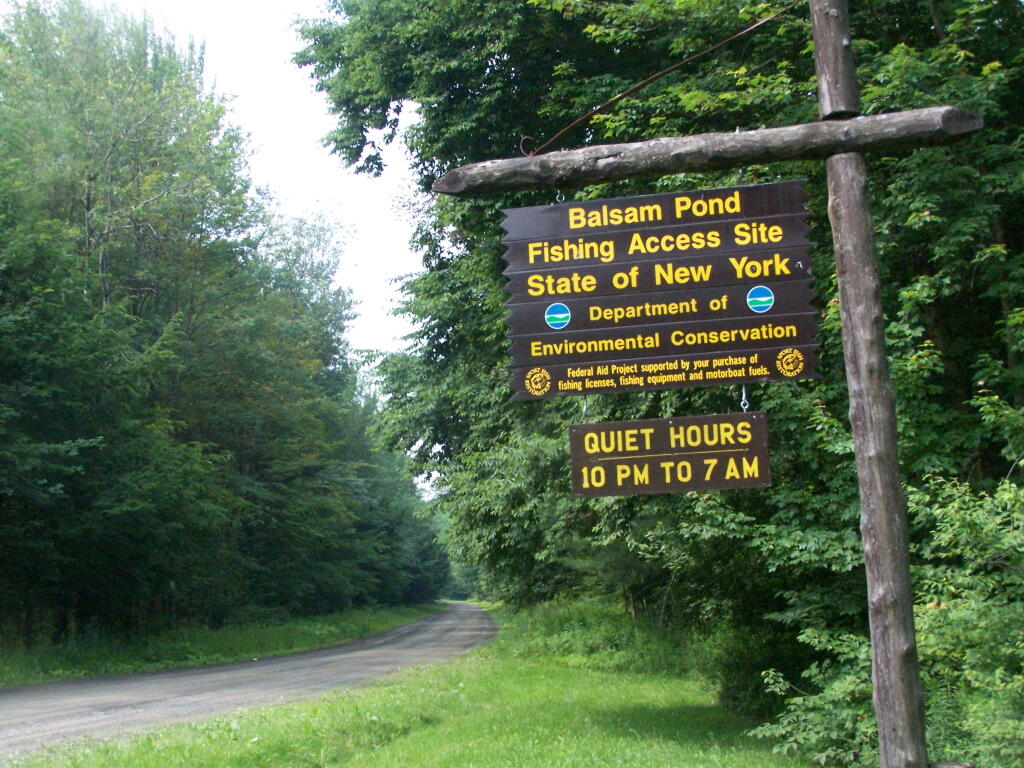 Photo: Balsam Pond Sign Photo: Balsam Pond Sign