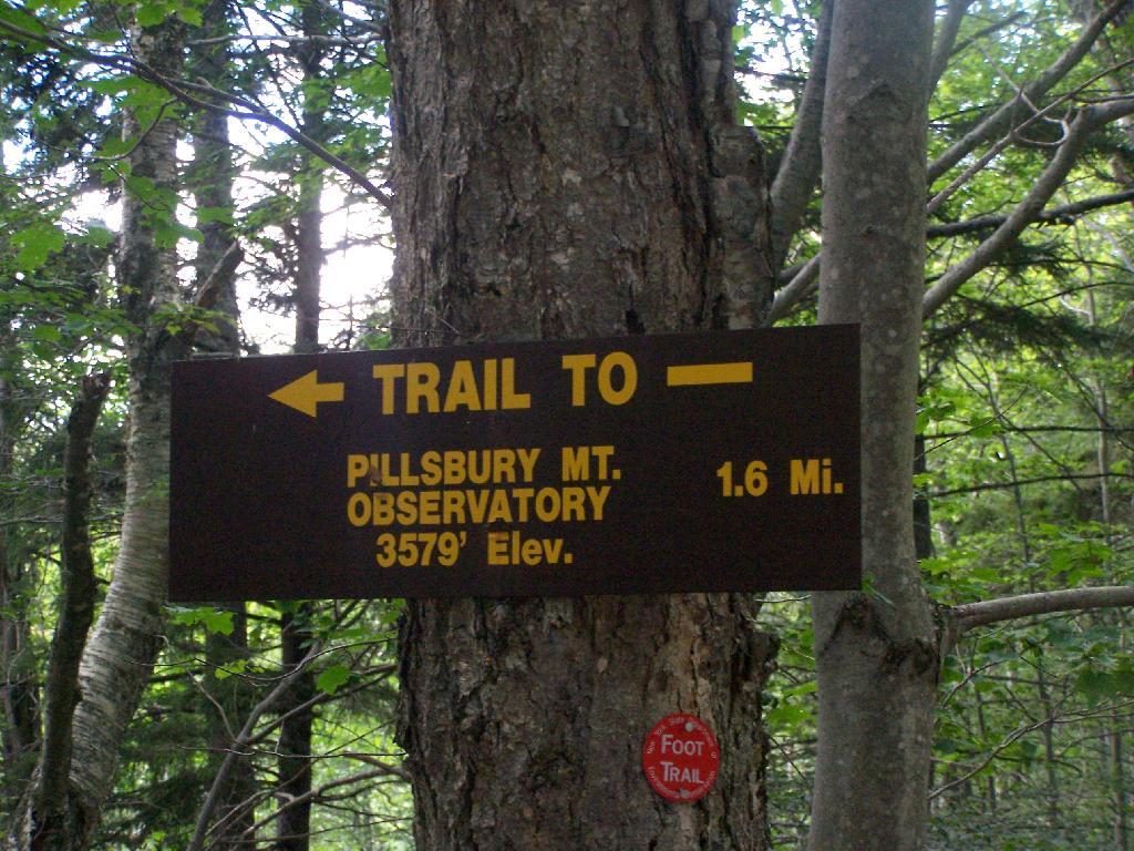 Photo: Pillsbury Mountain Sign Photo: Pillsbury Mountain Sign