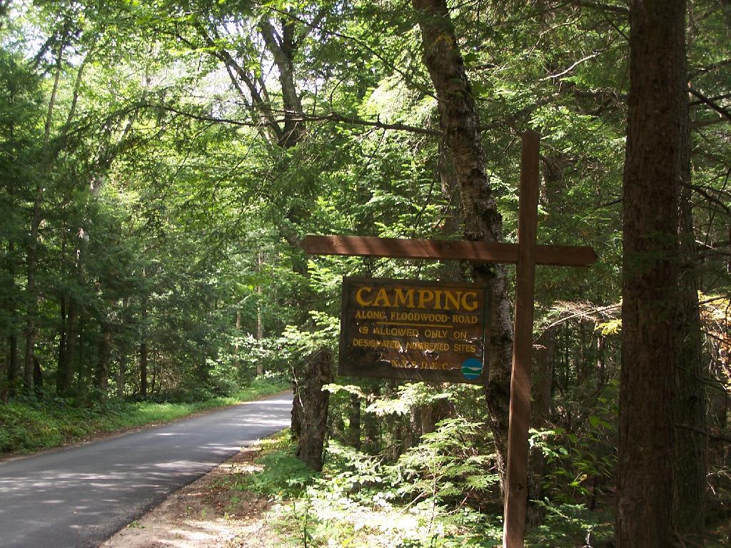 Photo: Camping Only At Designated Sites