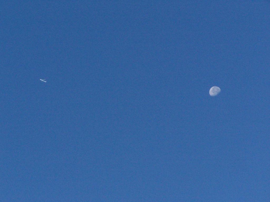 Photo: Plane Passes the Moon