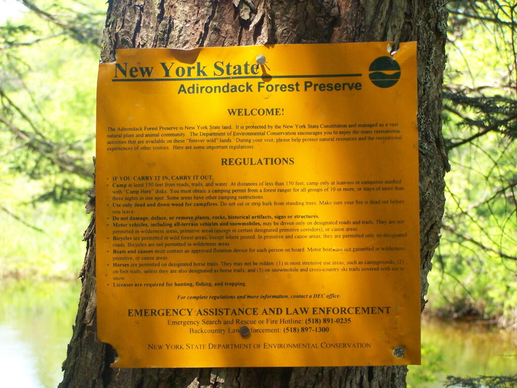 Photo: DEC Regulations Sign