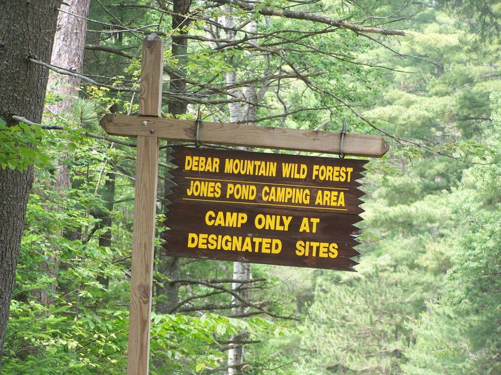 Photo: Jones Pond Camping Area Sign Photo: Jones Pond Camping Area Sign
