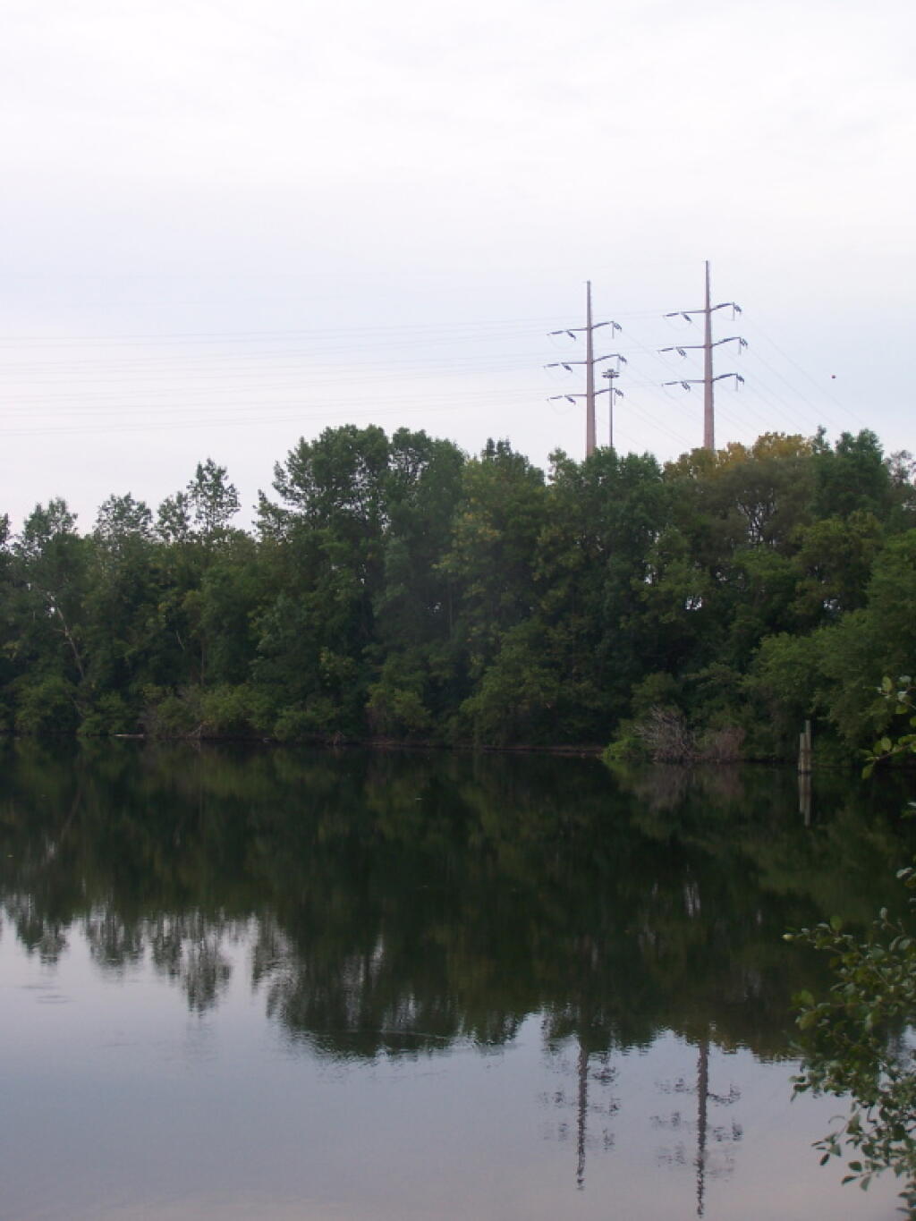 Photo: Powerlines Reflect Into Barge Canal Photo: Powerlines Reflect Into Barge Canal