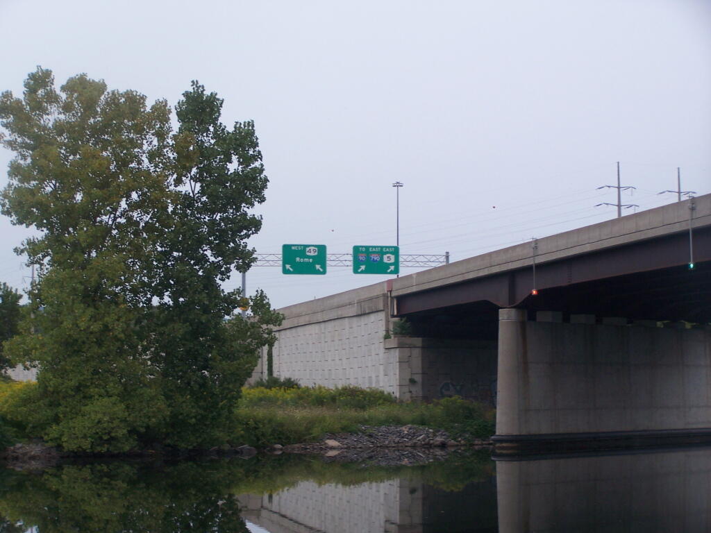 Photo: NY 49 / I-790 / NY 5 Split Photo: NY 49 / I-790 / NY 5 Split