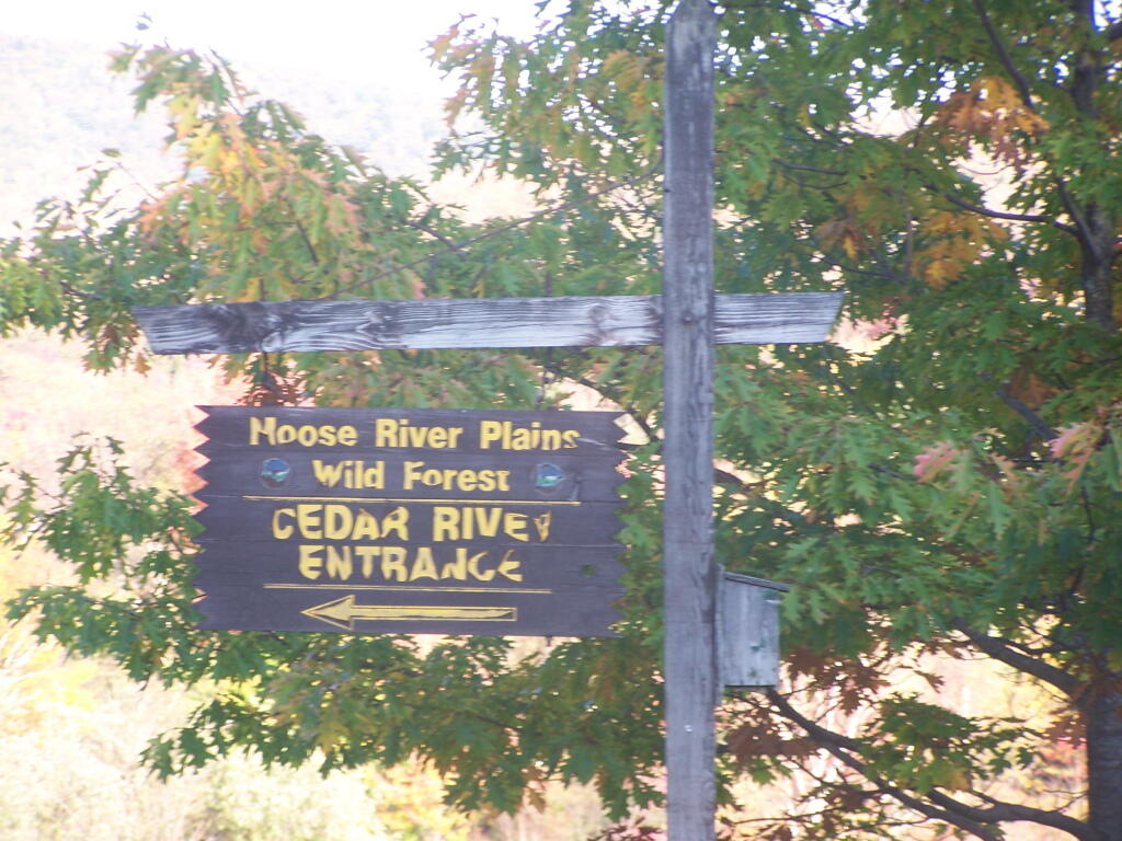 Photo: Moose River Plains Wild Forest: Cedar River Entrance Sign.