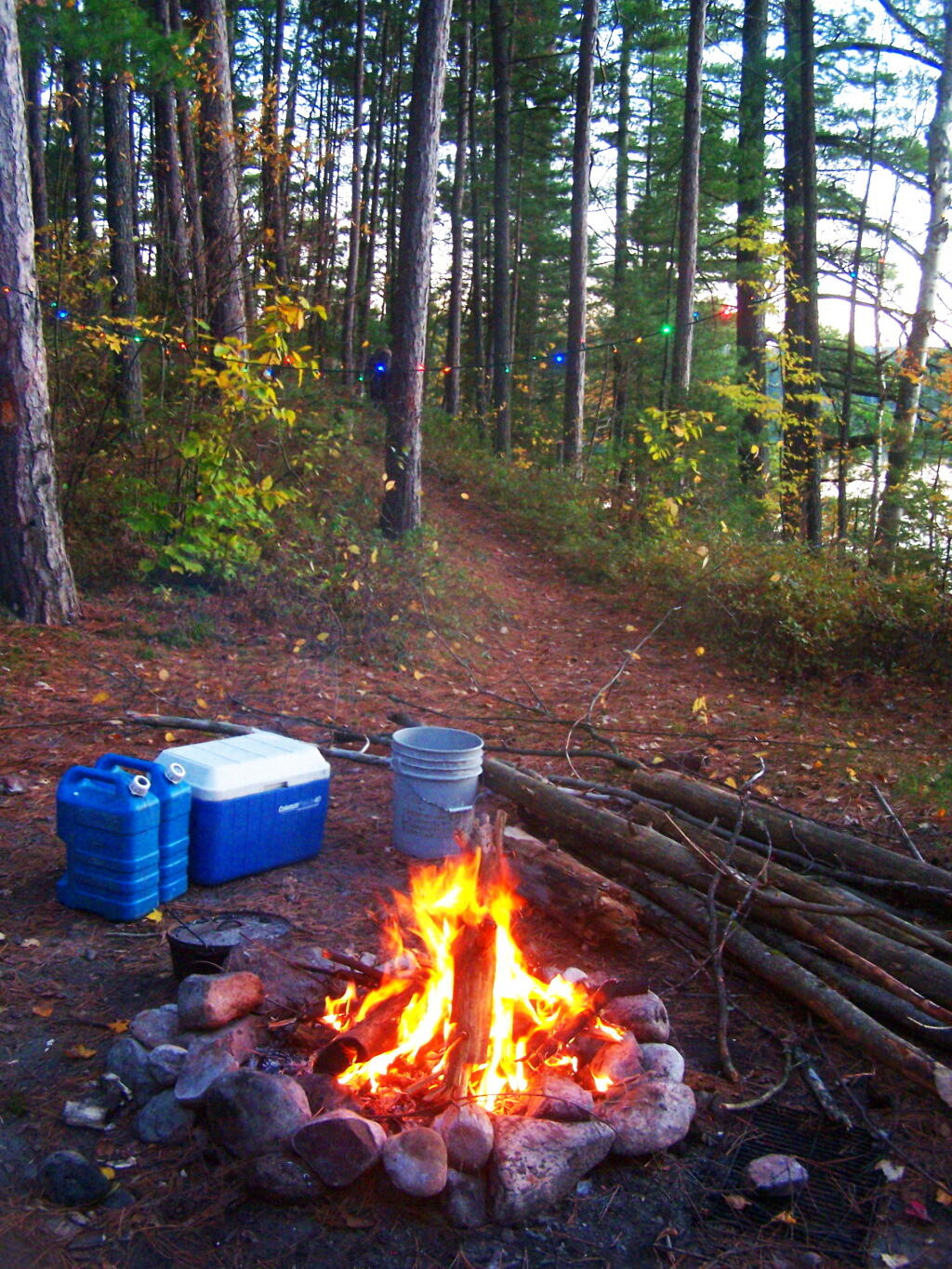 Photo: Getting Campfire Going Photo: Getting Campfire Going