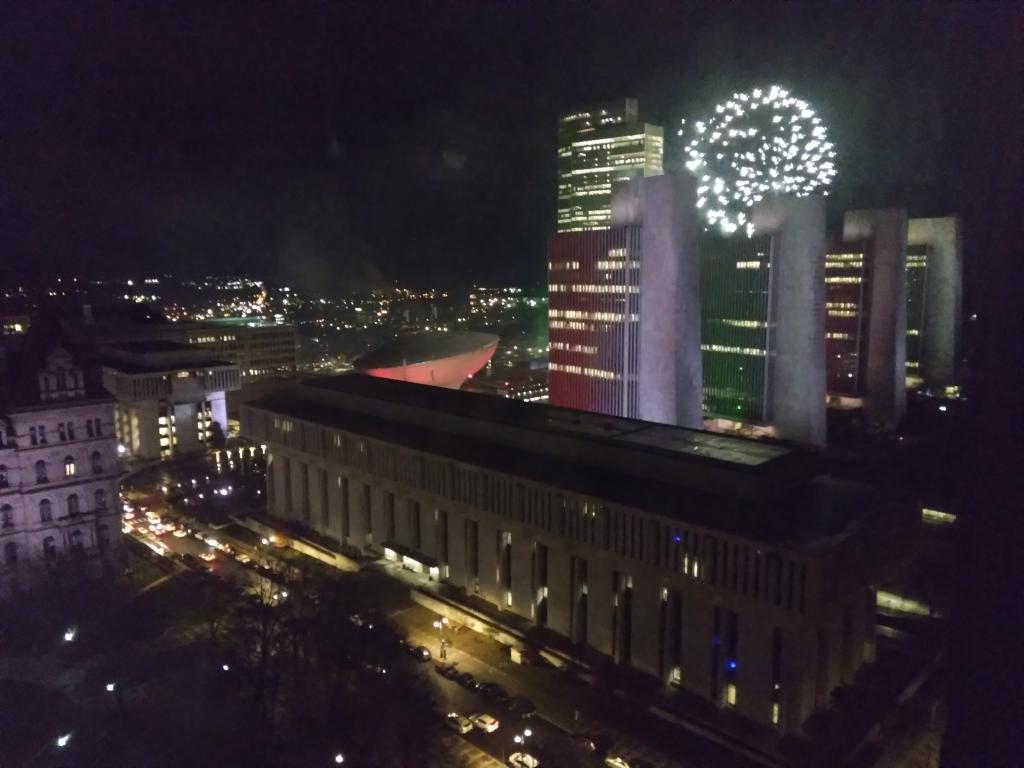 Photo: Stayed late in the office downtown to watch the fireworks