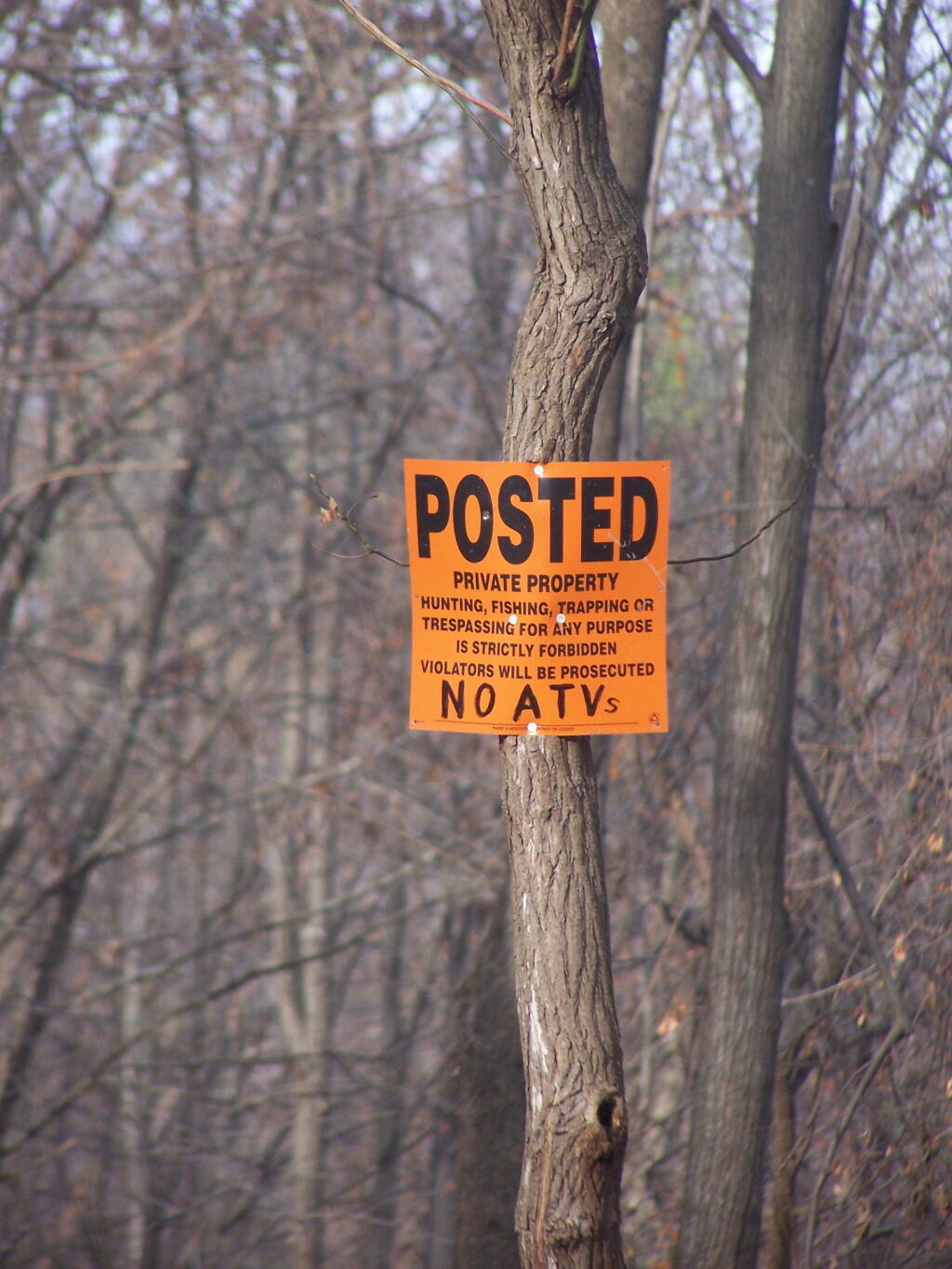 Photo: Posted Sign Along Rail Trail Photo: Posted Sign Along Rail Trail