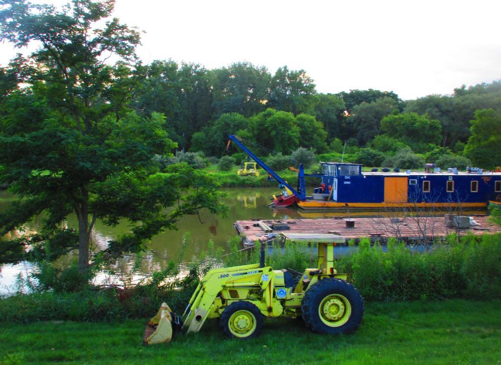 Photo: Dredging the Montour Canal Photo: Dredging the Montour Canal