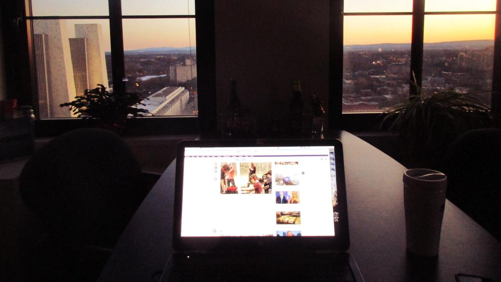 Photo: Evening in the Office Photo: Evening in the Office