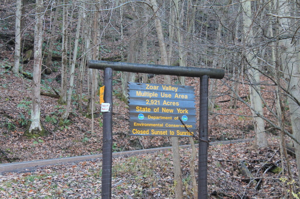 Photo: Zoar Valley Sign Photo: Zoar Valley Sign