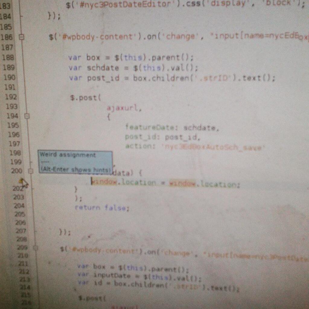 Photo: I guess I'm just weird. This is valid javascript for refreshing a window Photo: I guess I'm just weird. This is valid javascript for refreshing a window
