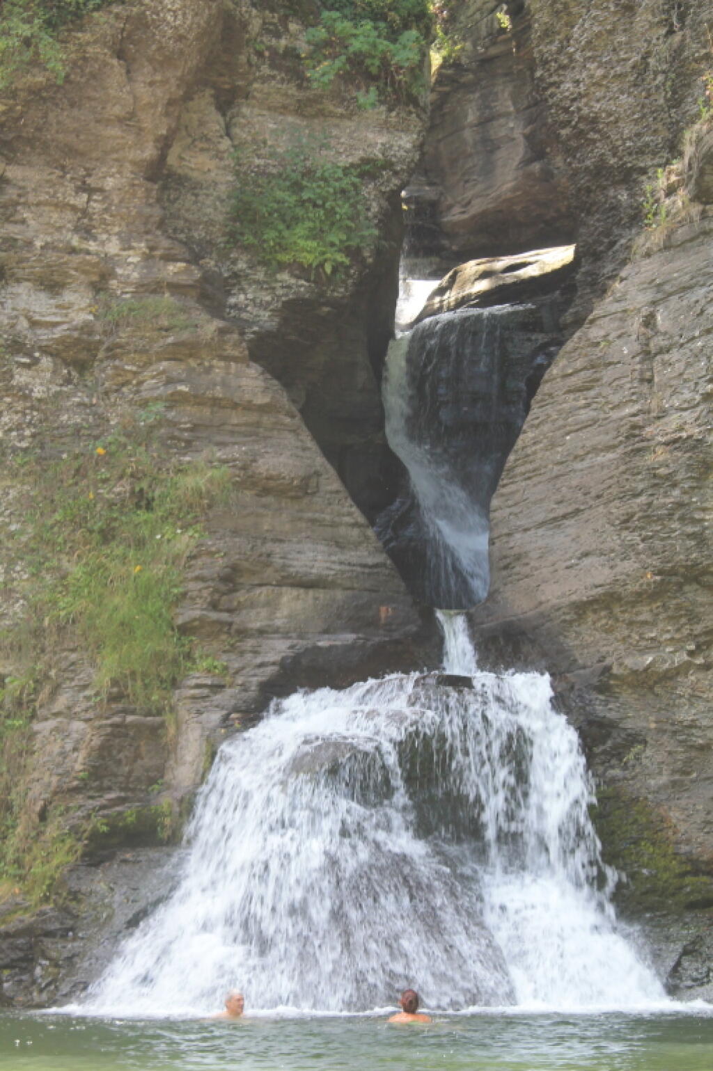 Photo: Lower Falls and Drop Above It Photo: Lower Falls and Drop Above It