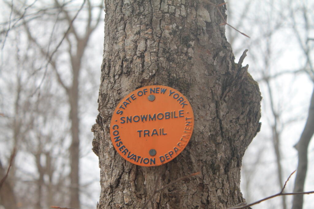 Photo: 1960s era Conservation Department Snowmobile Trail Marker Photo: 1960s era Conservation Department Snowmobile Trail Marker