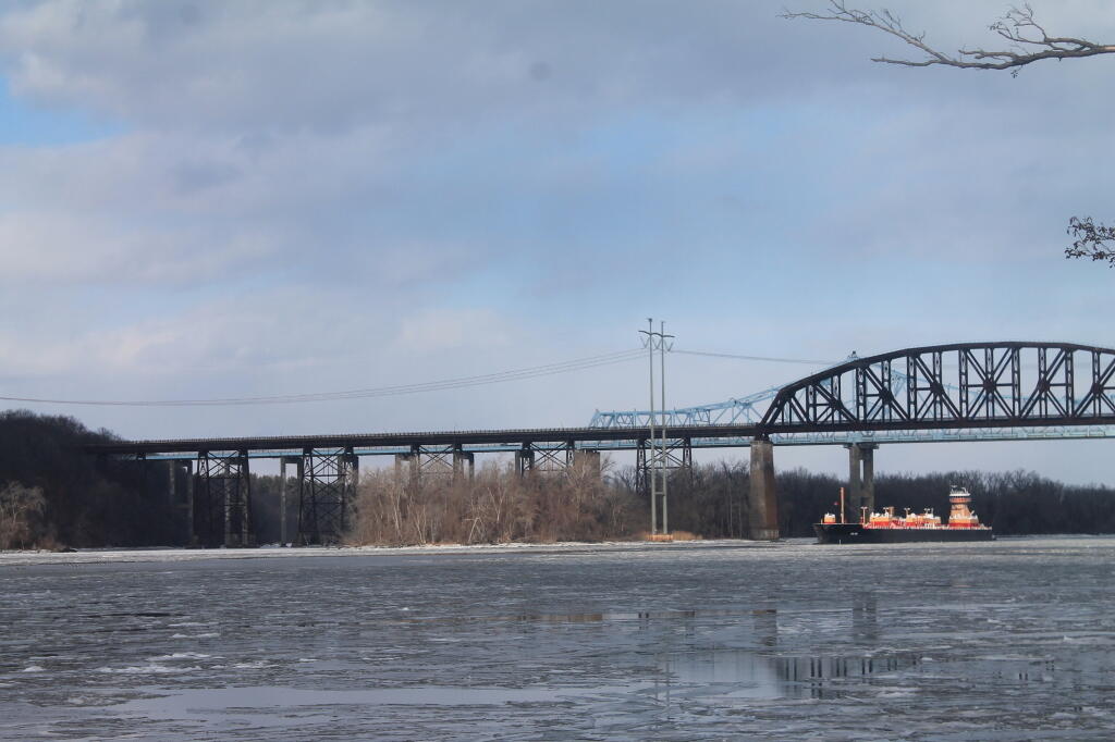 Photo: Alfred H Smith Bridge and Thruway Bridge