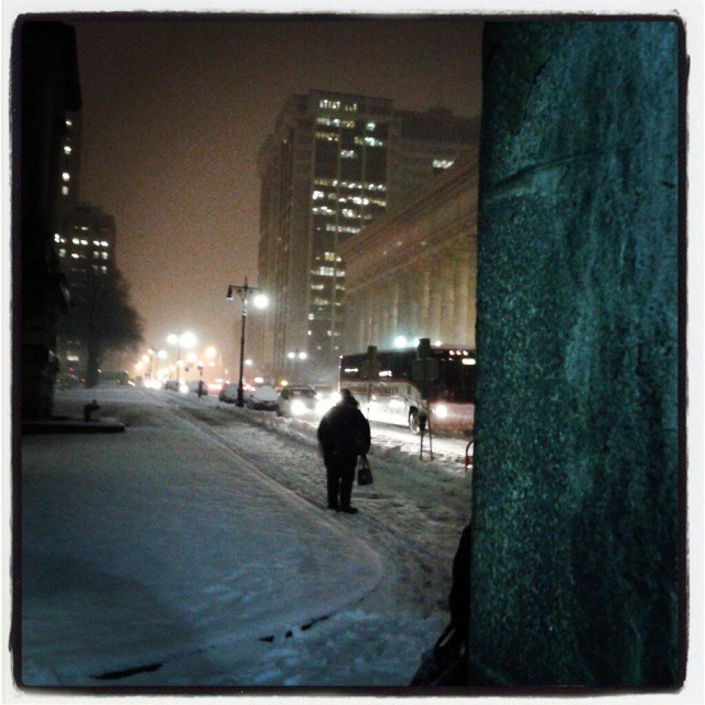 Photo: This Evening Waiting For The Bus Photo: This Evening Waiting For The Bus