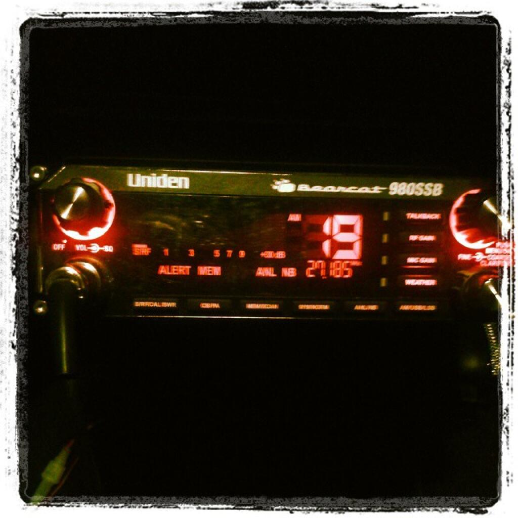 Photo: In an effort to celebrate Christmas, I turned my CB radio to red in my truck. Photo: In an effort to celebrate Christmas, I turned my CB radio to red in my truck.