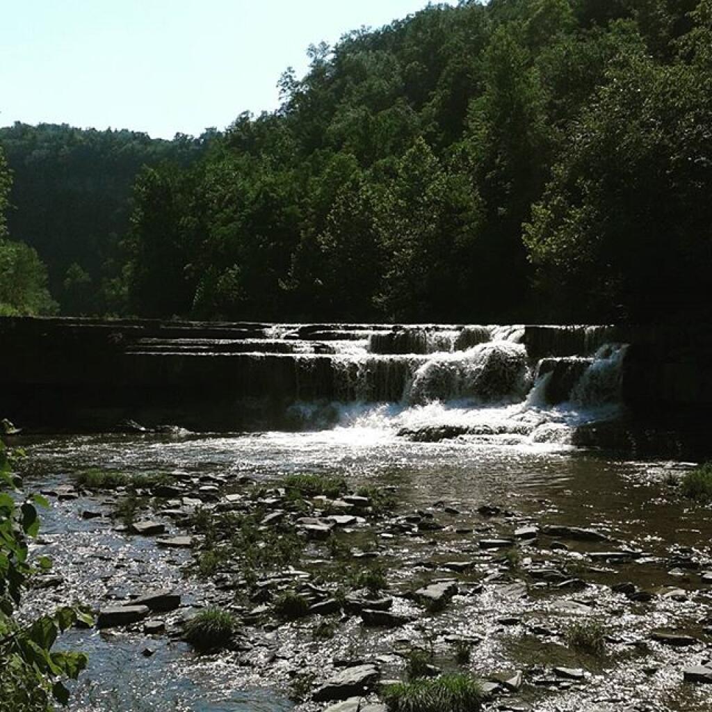 Photo: Water roars over falls after last night's rain