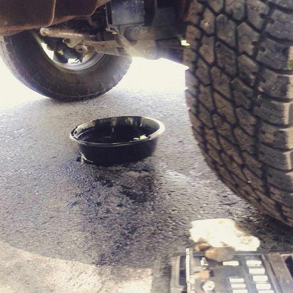 Photo: My goal when changing oil is to spill less on the ground then the Exxon Valdez Photo: My goal when changing oil is to spill less on the ground then the Exxon Valdez