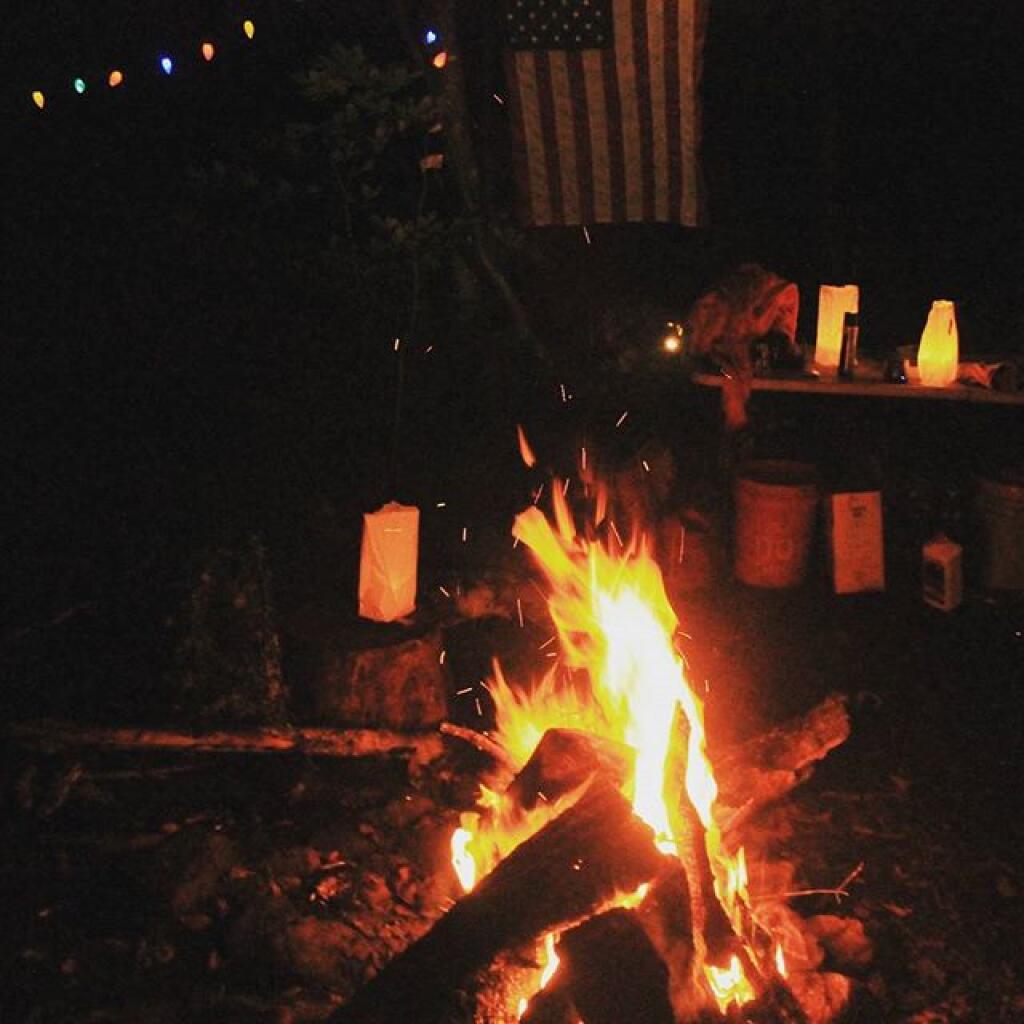 Photo: Roaring campfire