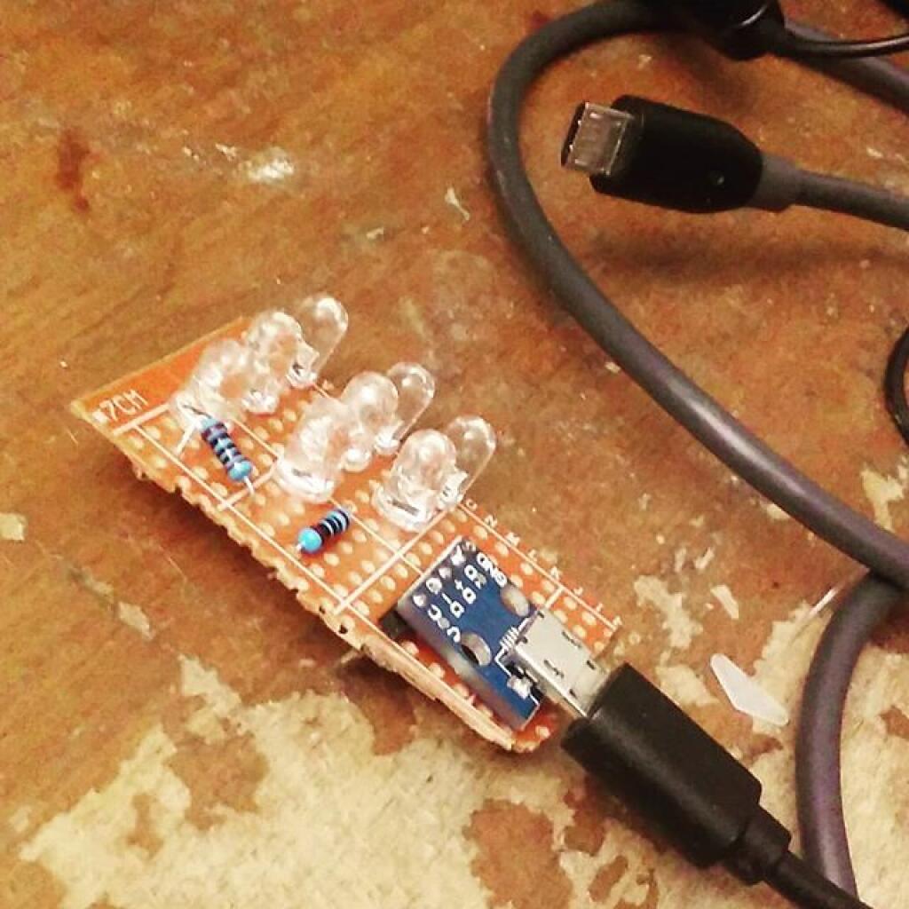 Photo: Close up of mini led light I built Photo: Close up of mini led light I built