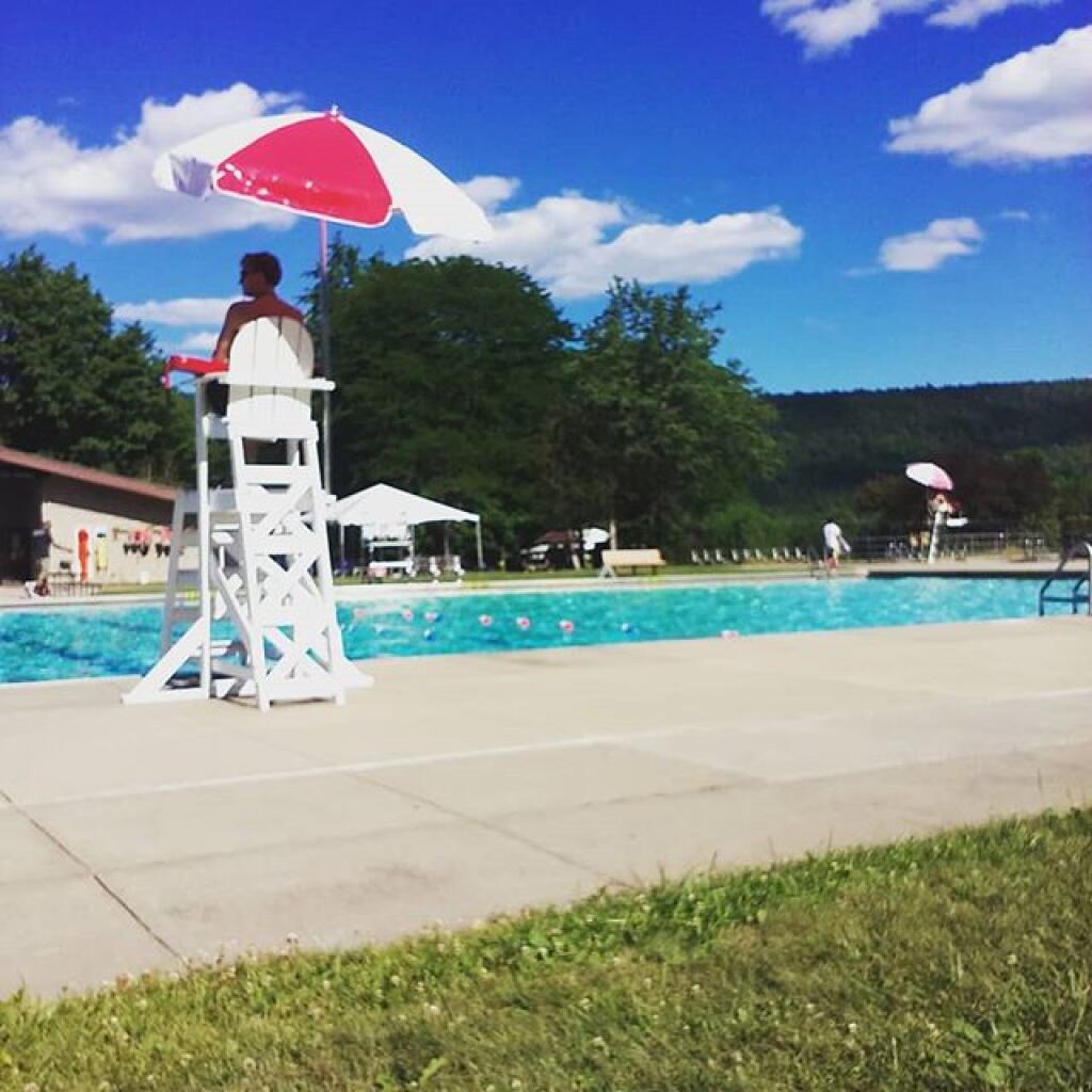 Photo: Glad summer has returned, even if a bit chilly in the pool Photo: Glad summer has returned, even if a bit chilly in the pool