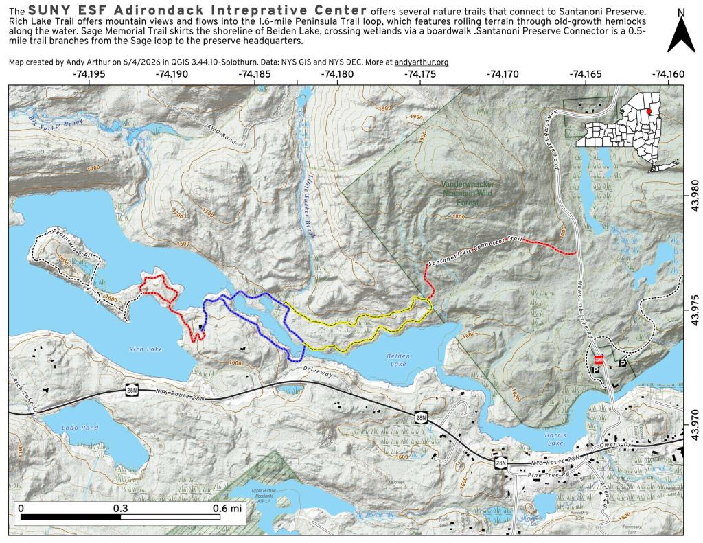 Map: Adirondack Intreprative Center - Santanoni Preserve Trails Map: Adirondack Intreprative Center - Santanoni Preserve Trails