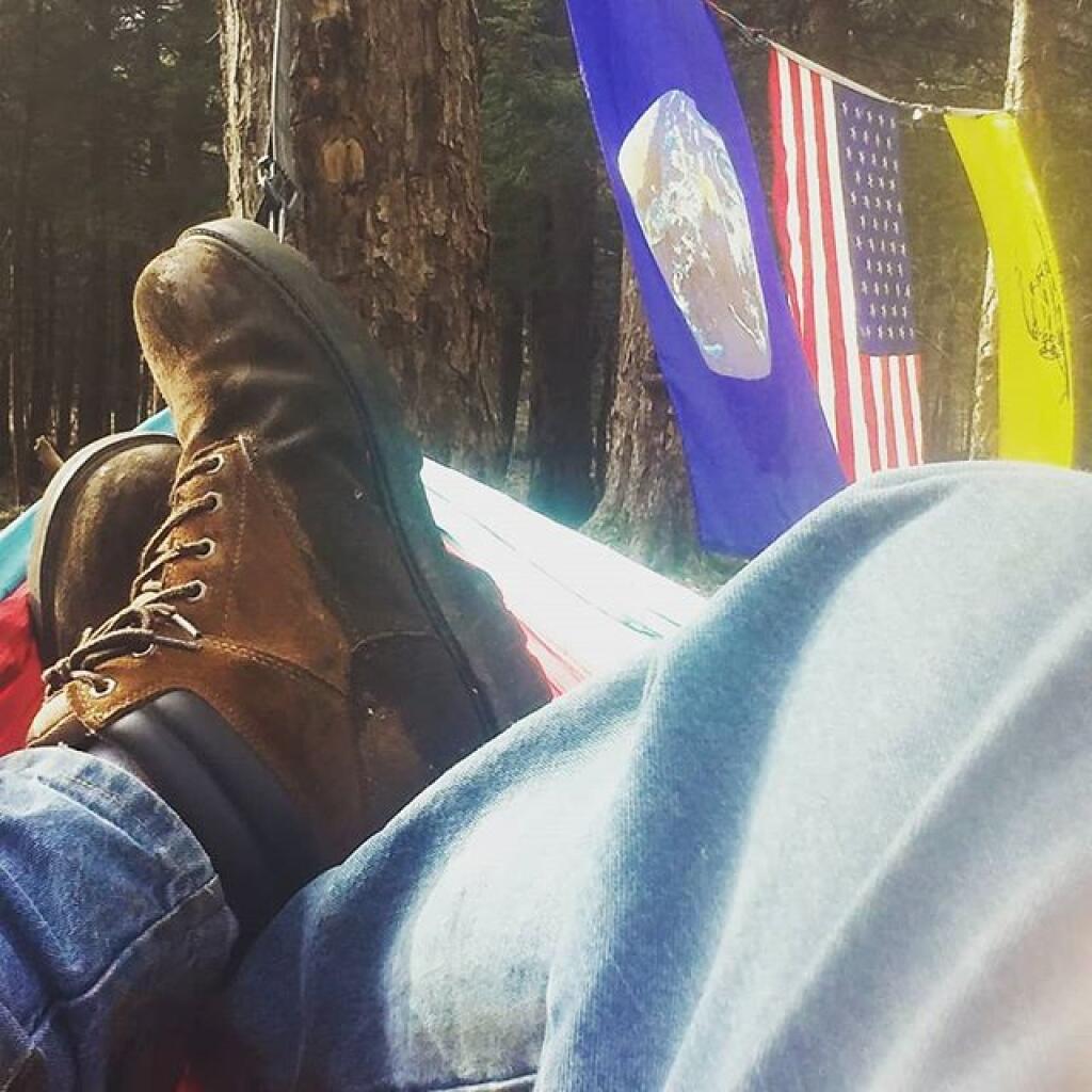 Photo: After hiking ten miles the hammock feels nice Photo: After hiking ten miles the hammock feels nice