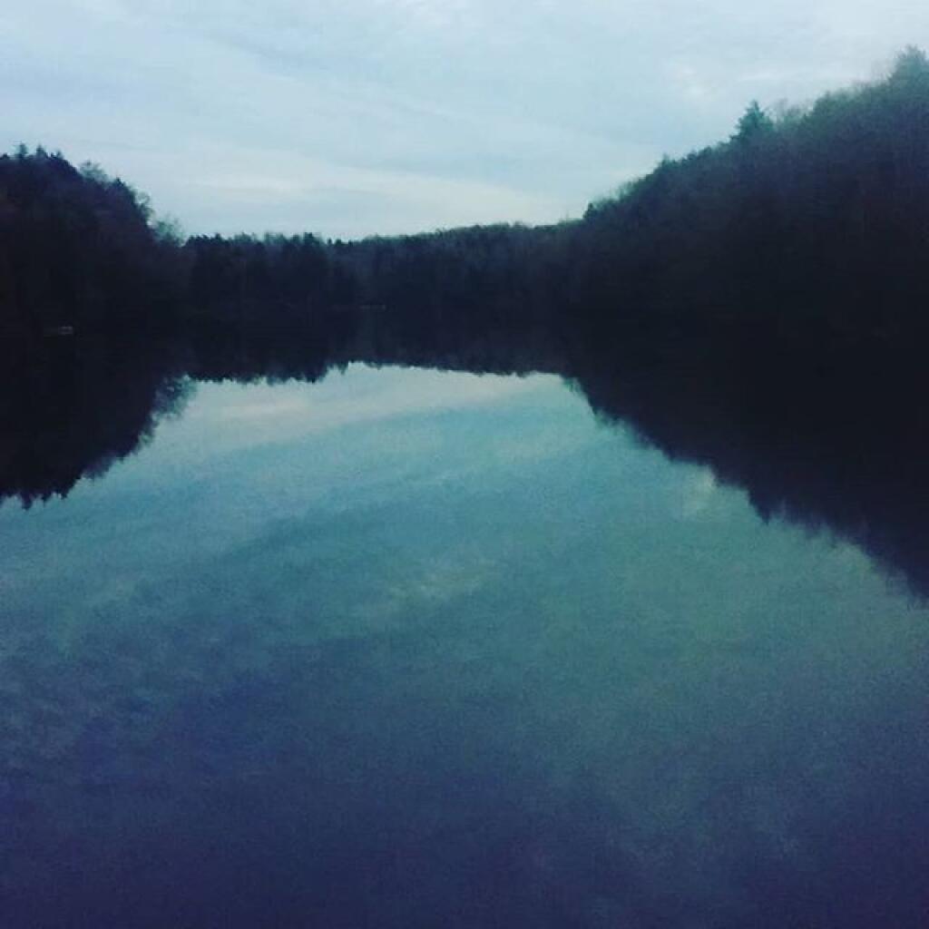 Photo: Dusk on the dam Photo: Dusk on the dam