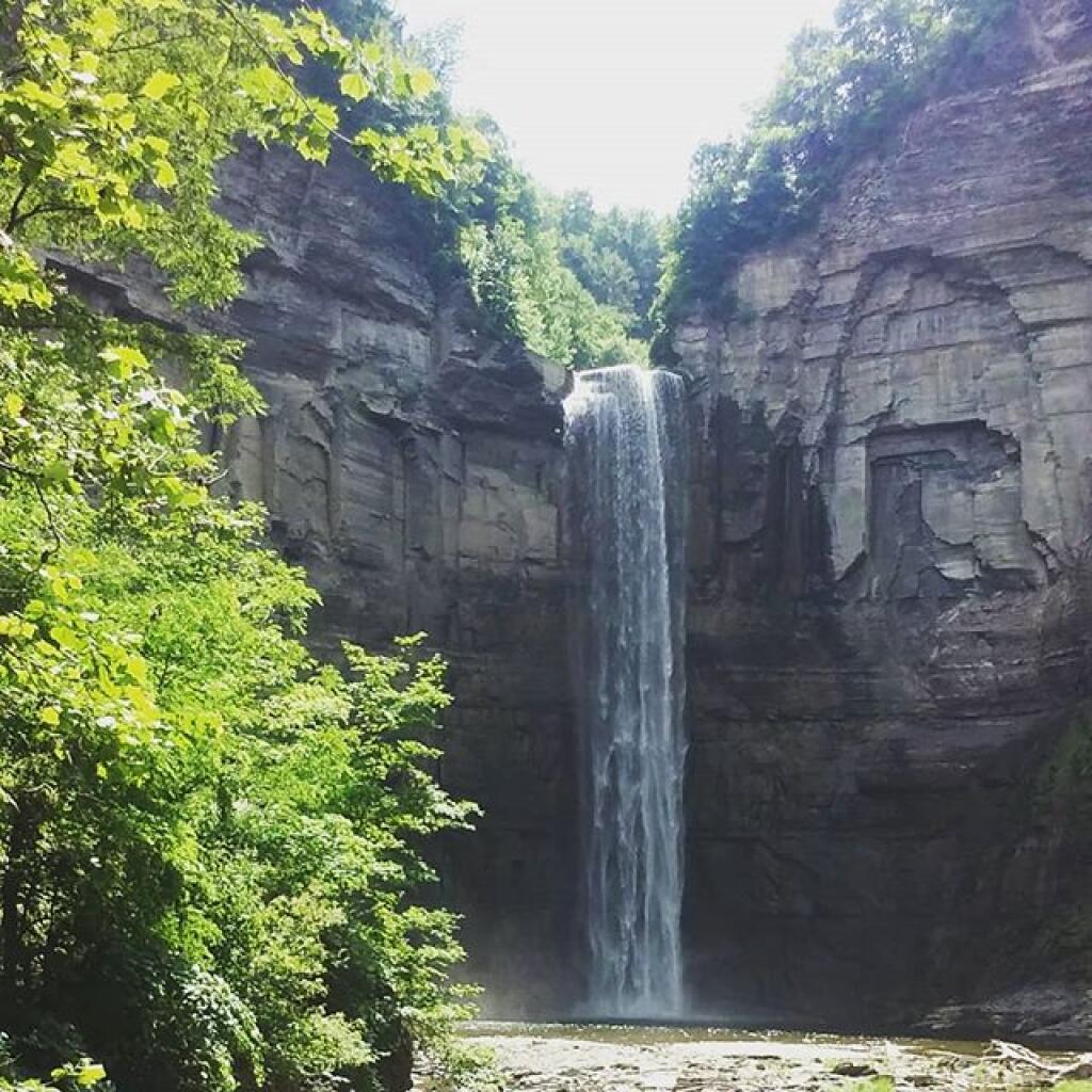 Photo: Modest amount of water going over the falls