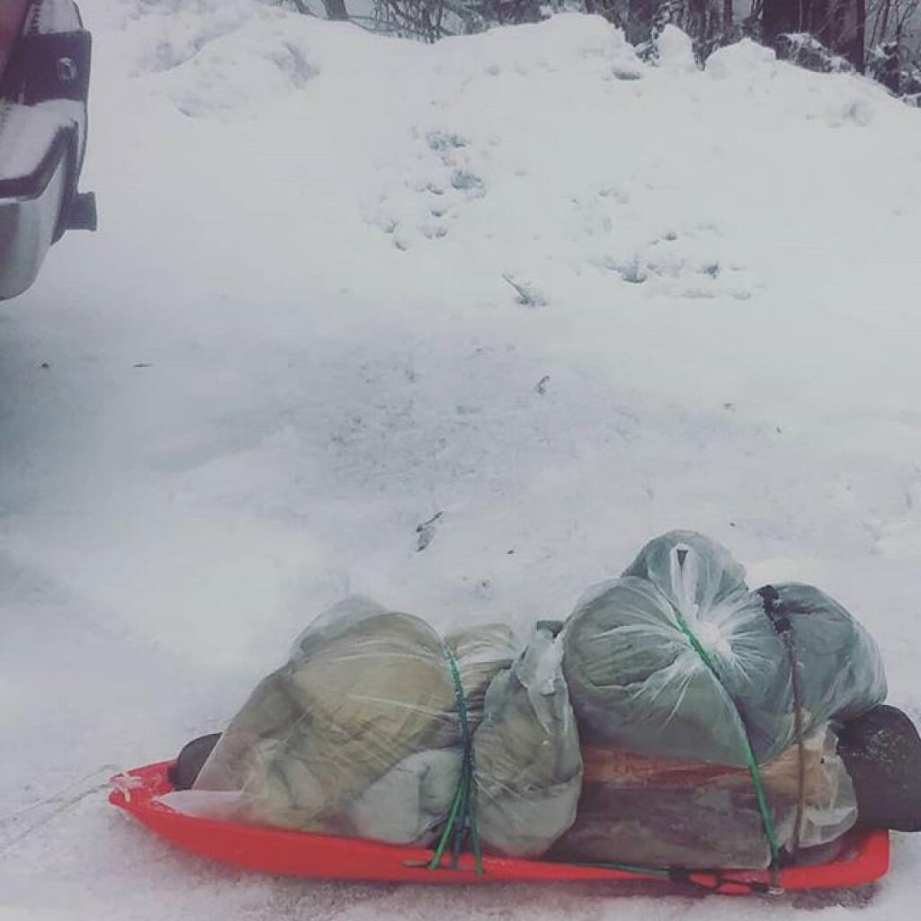 Photo: Hauling gear Photo: Hauling gear