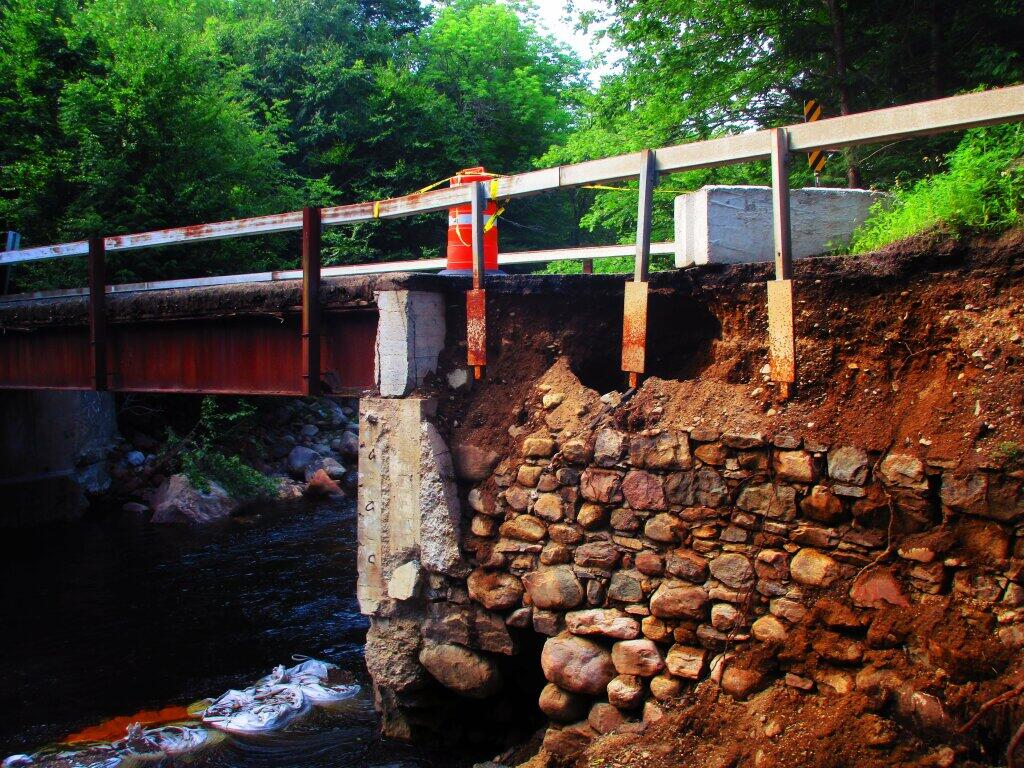 Photo: Damaged Wing Wall On Lower Piseco-Powley Road Bridge