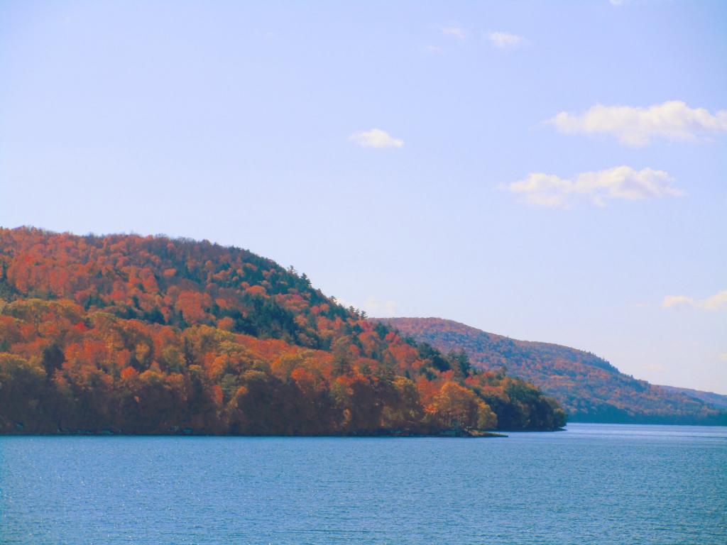 Photo: Hills Drop Down to the Lake
